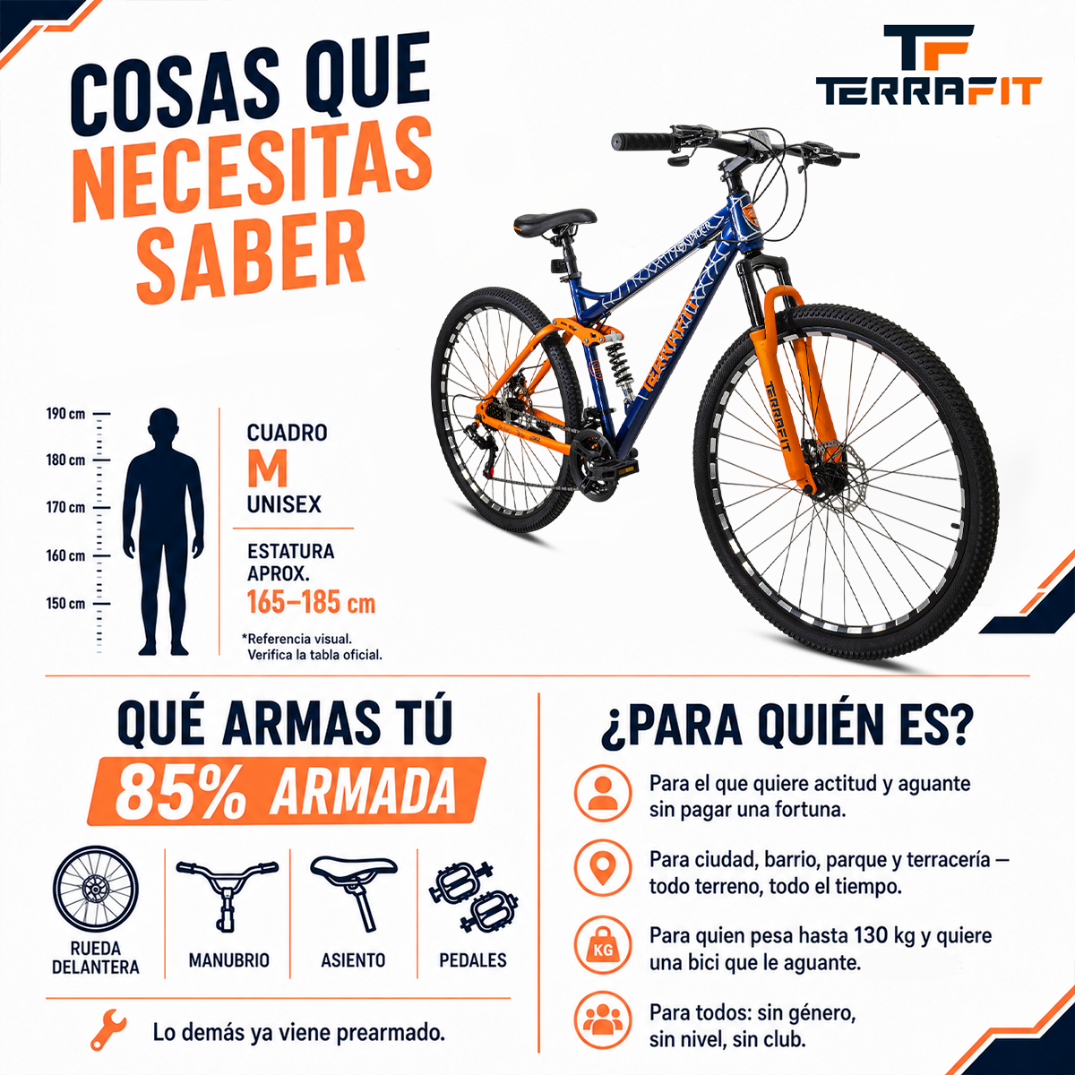 Bicicleta de Montaña Spider R29 21V Terrafit