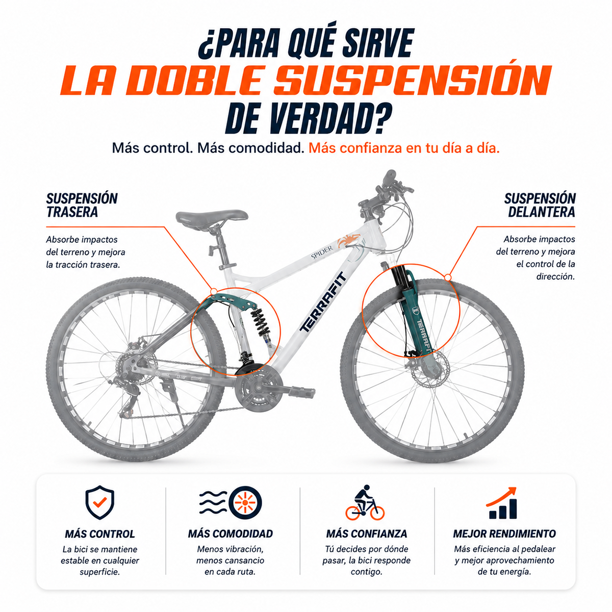 Bicicleta de Montaña Spider R29 21V Terrafit