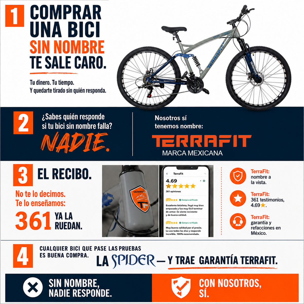 Bicicleta de Montaña Spider R29 21V Terrafit