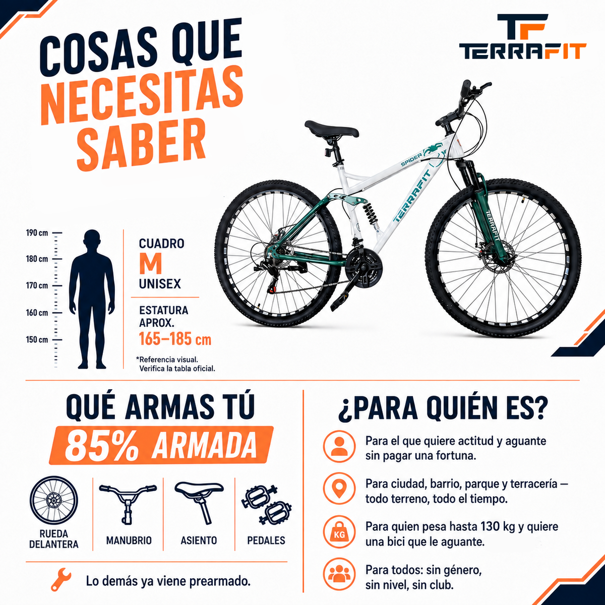 Bicicleta de Montaña Spider R29 21V Terrafit