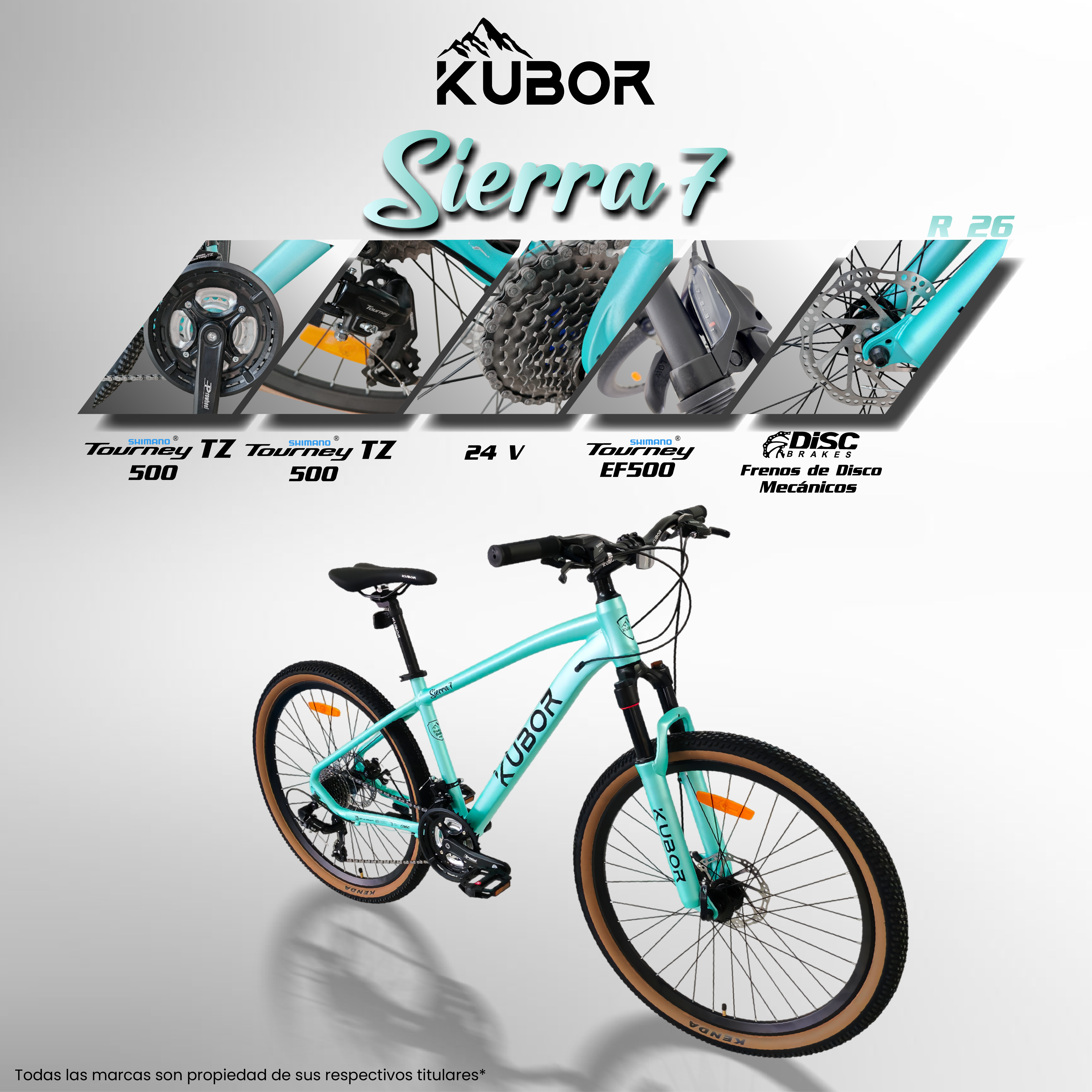 Bicicleta De Montaña Aluminio Sierra Rodada 26 Kubor Bikes