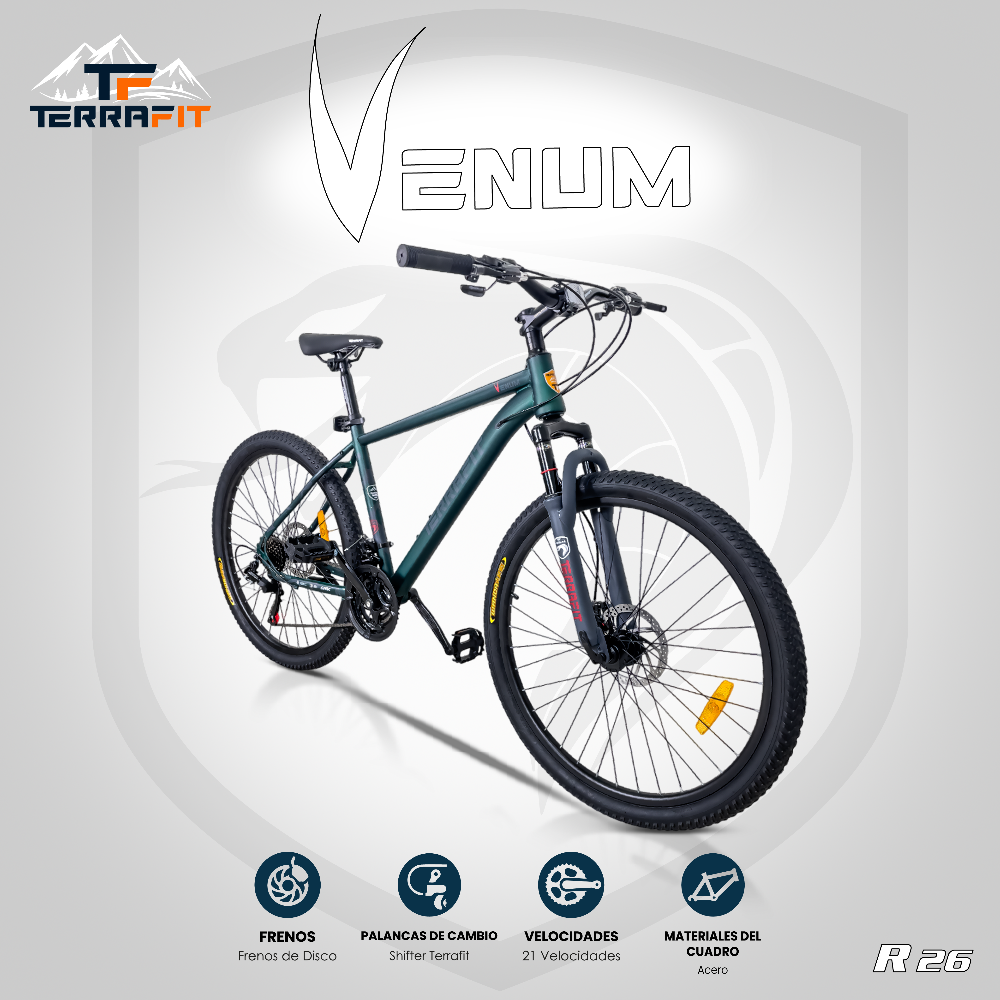 Bicicleta de Montaña Venum Rodada 26 21V
